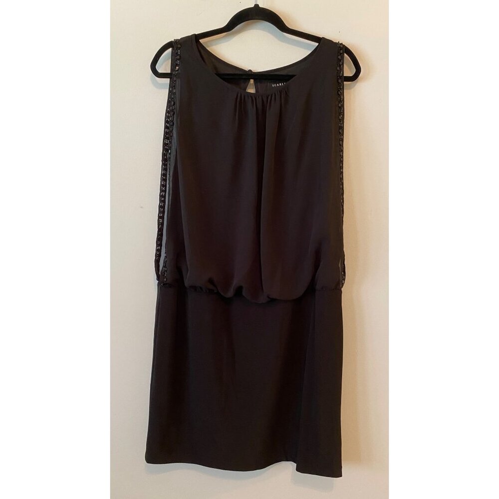 Scarlett Womens Embellished Black Sleeveless Dress Size 14